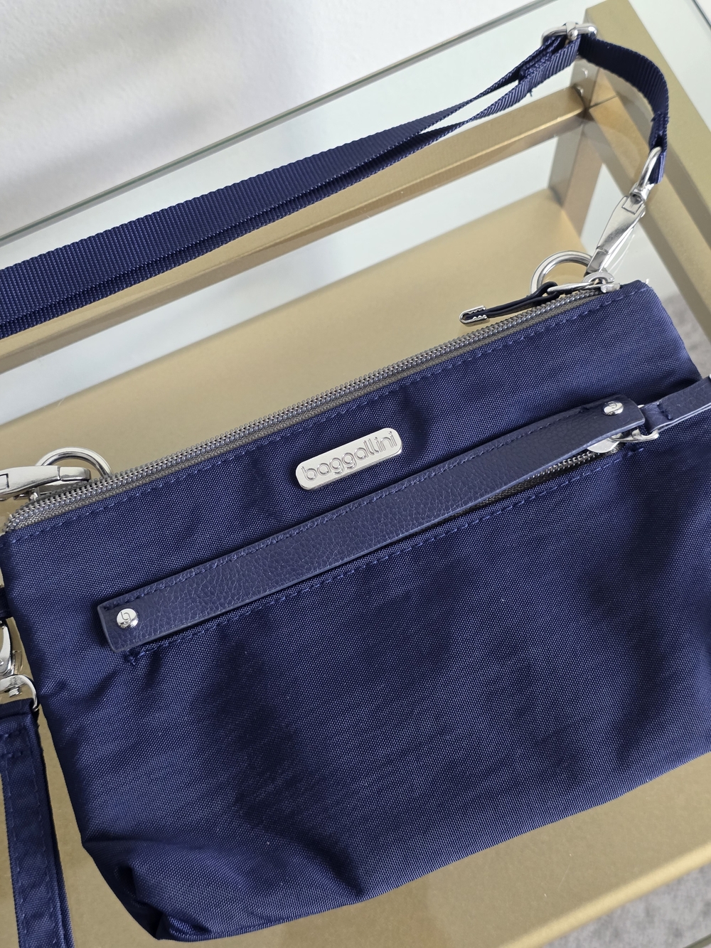 Baggallini Navy Crossbody Bag - Lightweight Everyday Shoulder Bag
